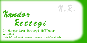 nandor rettegi business card